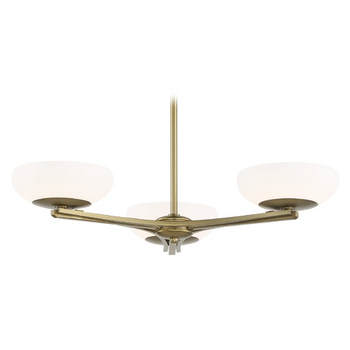 George Kovacs Lighting Scale Soft Rass LED Chandelier by George Kovacs P1463-695-L