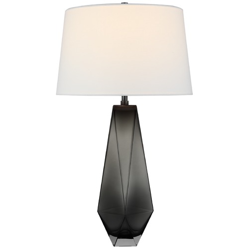 Visual Comfort Signature Collection Chapman & Myers Gemma Table Lamp in Smoked Glass by Visual Comfort Signature CHA8438SMGL