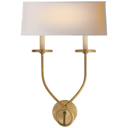 Visual Comfort Signature Collection E.F. Chapman Symmetric Twist Sconce in Antique Brass by Visual Comfort Signature CHD1612ABNP