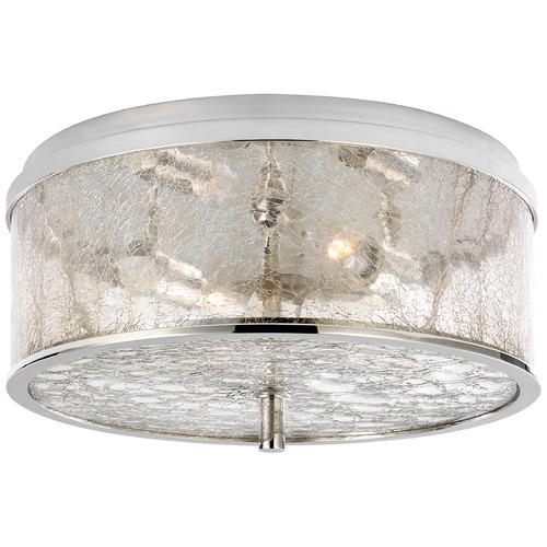 Visual Comfort Signature Collection Kelly Wearstler Liaison Flush Mount in Nickel by Visual Comfort Signature KW4202PNCRG