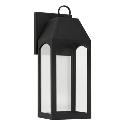 Capital Lighting Burton 16.75-Inch Outdoor Wall Lantern in Black by Capital Lighting 946311BK-GL