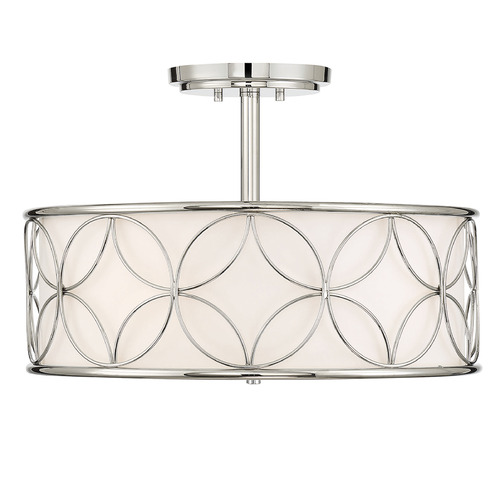 Savoy House Lighting Polished Nickel Semi-Flushmount Light