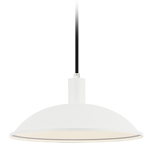 Matteo Lighting Matteo Lighting Farmley Matte White Pendant Light with Bowl / Dome Shade C81901MW