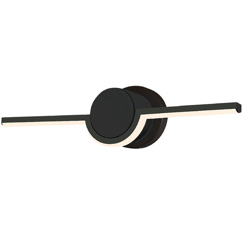 Justice Design Group Justice Design Semicirculo ADA 16 Inch LED Wall Bath Light NSH-9081-MBLK