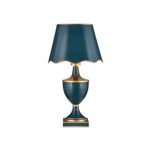 Travelogue Cordless Rechargeable Lamp in Navy & Gold by Currey & Co
