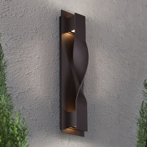 Twist 20-Inch LED Outdoor Wall Light in Bronze 3000K by Modern Forms