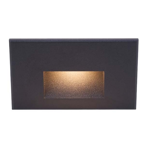 Black LED Recessed Step Light with White LED by WAC Lighting