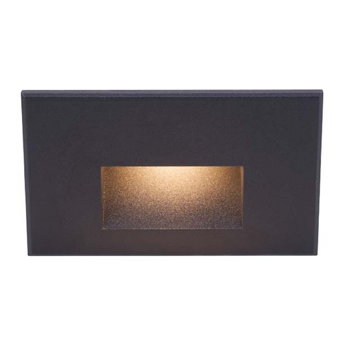 WAC Lighting Black LED Recessed Step Light with White LED by WAC Lighting WL-LED100-C-BK