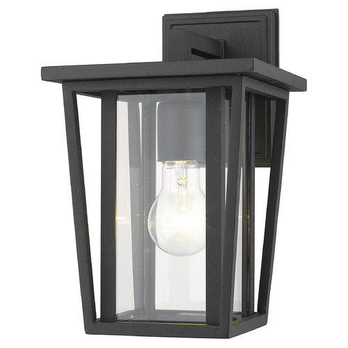 Seoul Black Outdoor Wall Light by Z-Lite