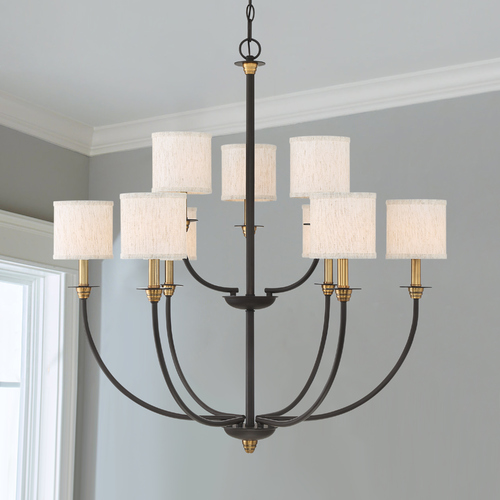 Audley Old Bronze 9-Light Chandelier by Quoizel Lighting