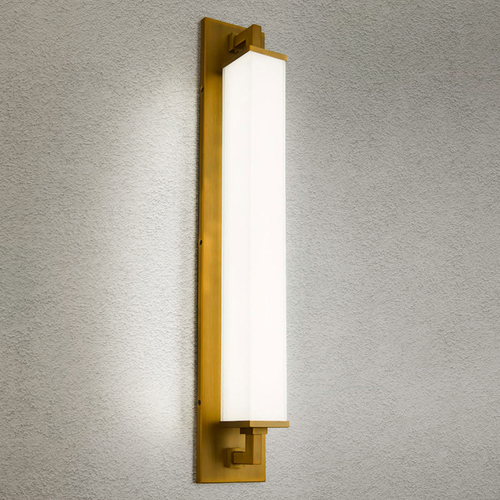 Modern Forms by WAC Lighting Gatsby 32-Inch LED Wall Sconce in Aged Brass by Modern Forms WS-53932-AB