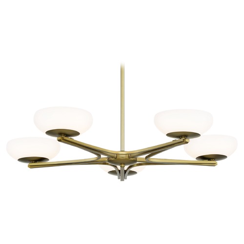 George Kovacs Lighting Scale Soft Rass LED Chandelier by George Kovacs P1465-695-L