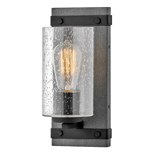 Hinkley Sawyer Single Light Sconce in Aged Zinc & Black by Hinkley Lighting 5940DZ