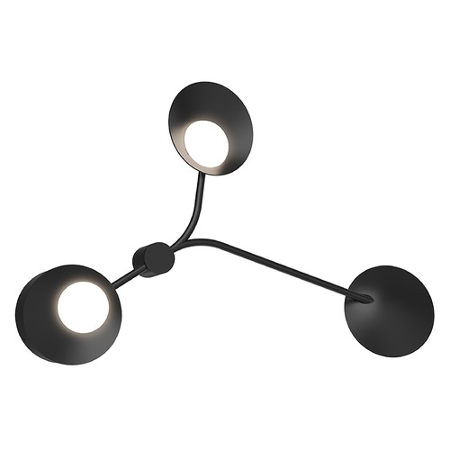 Kuzco Lighting Rotaire 3-Light LED Organic Wall Sconce in Black by Kuzco Lighting WS90116-BK