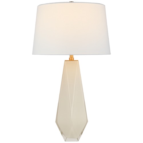 Visual Comfort Signature Collection Chapman & Myers Gemma Table Lamp in White Glass by Visual Comfort Signature CHA8438WGL