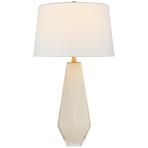 Visual Comfort Signature Collection Chapman & Myers Gemma Table Lamp in White Glass by Visual Comfort Signature CHA8438WGL