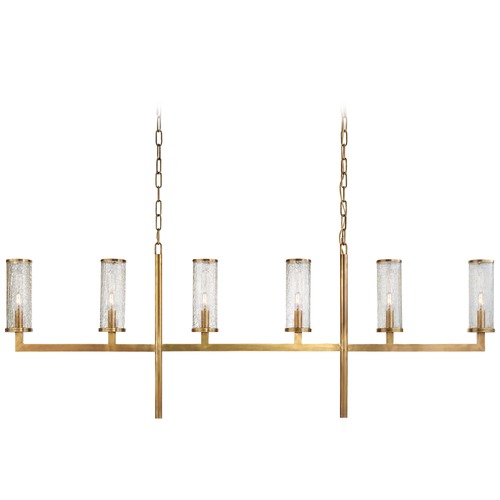Visual Comfort Signature Collection Kelly Wearstler Liaison Linear Chandelier in Brass by Visual Comfort Signature KW5203ABCRG