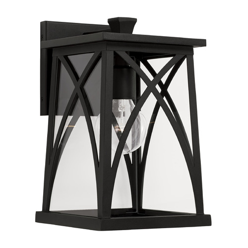 Marshall 12.25-Inch Outdoor Wall Lantern in Black by Capital Lighting
