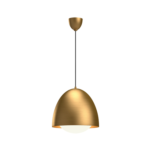 Alora Lighting Alora Lighting Kenji Aged Gold Pendant Light with Bowl / Dome Shade PD529116AGOP