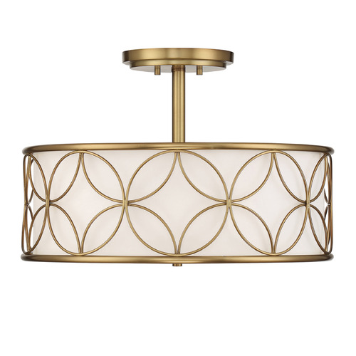 Savoy House Lighting Warm Brass Semi-Flushmount Light