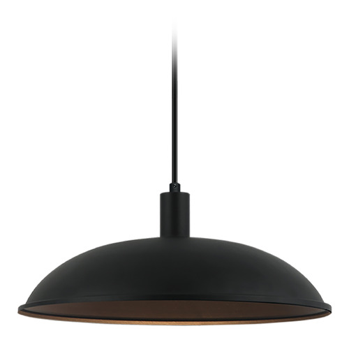 Matteo Lighting Matteo Lighting Farmley Matte Black Pendant Light with Bowl / Dome Shade C81911MB