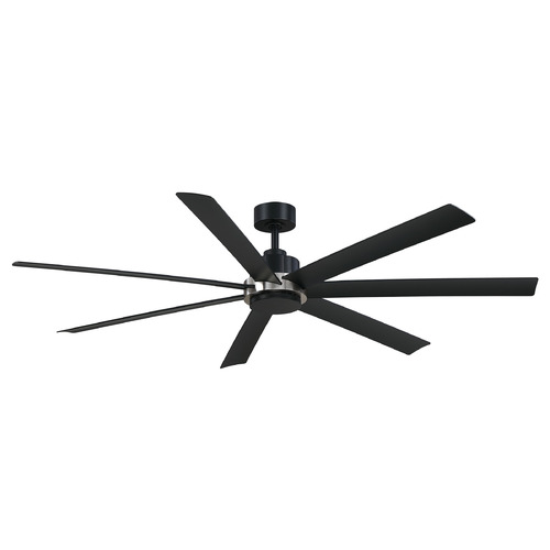 Fanimation Fans Pendry 72 Black with Brushed Nickel Accent Ceiling Fan Without Light by Fanimation Fans FPD6872BLBN