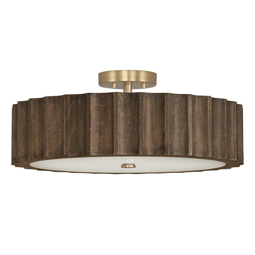 Capital Lighting Capital Lighting Cody Matte Brass Semi-Flushmount Light 257641MA