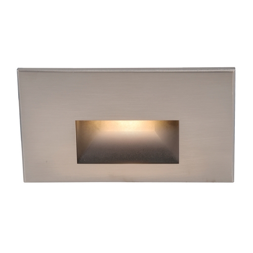 Brushed Nickel LED Recessed Step Light with White LED by WAC Lighting