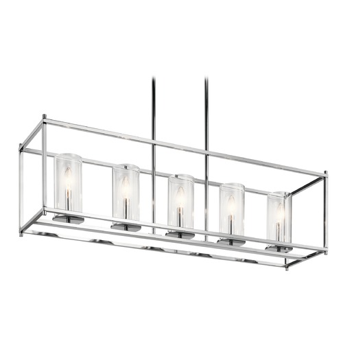 Kichler Lighting Modern Linear Chandelier Chrome Crosby by Kichler Lighting 43995CH