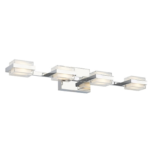 Visual Comfort Modern Collection Sean Lavin Kamden 4-Light 277V LED Bath Light in Chrome by Visual Comfort Modern 700BCKMD4C-LED930-277