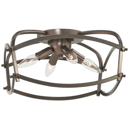 Jupiter's Canopy Flush Mount in Harvard Court Bronze by Minka Lavery