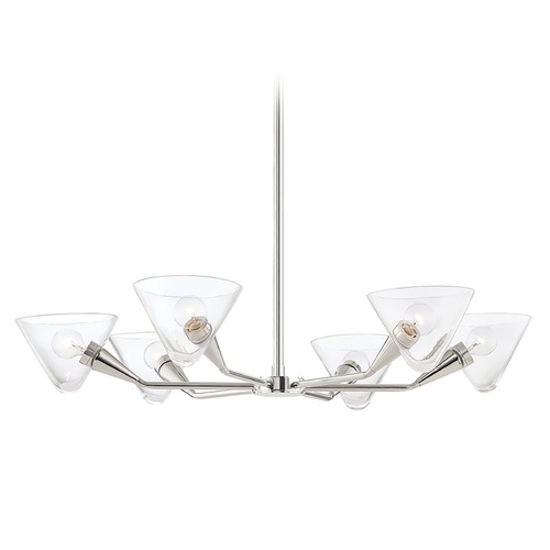 Mitzi by Hudson Valley Isabella Polished Nickel Chandelier by Mitzi by Hudson Valley H327806-PN