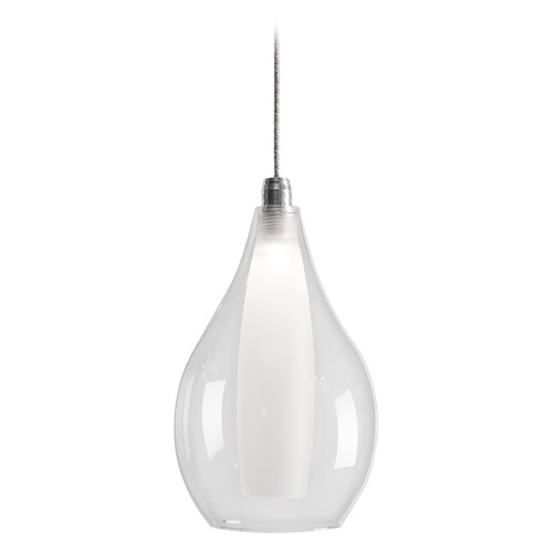 Kuzco Lighting Modern Chrome LED Mini Pendant with Clear and Frosted Shade 3000K 191LM by Kuzco Lighting PD3005