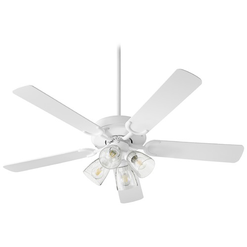 Quorum Lighting Virtue Studio White LED Ceiling Fan with Light by Quorum Lighting 6525-2408