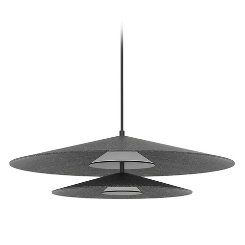 Cruz 24-Inch LED Pendant in Felt Gray by Kuzco Lighting