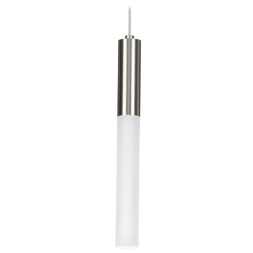 Progress Lighting Progress Lighting Kylo LED Brushed Nickel LED Mini-Pendant Light with Cylindrical Shade P500321-009-30