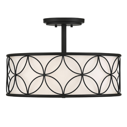 Savoy House Lighting Matte Black Semi-Flushmount Light