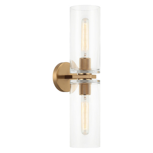 Matteo Lighting Matteo Lighting Lincoln Aged Gold Brass Vertical Bathroom Light W32512AG