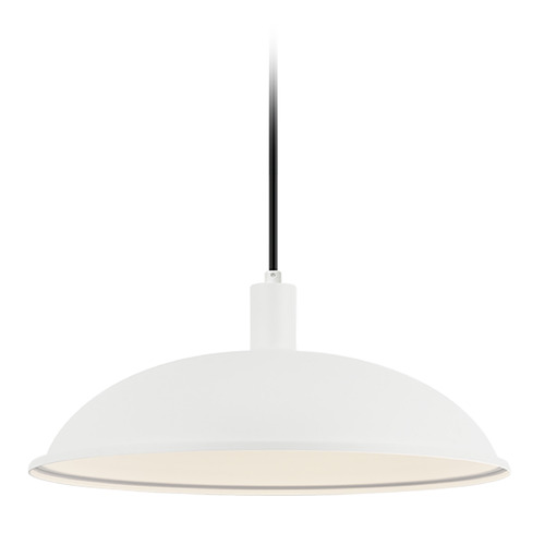 Matteo Lighting Matteo Lighting Farmley Matte White Pendant Light with Bowl / Dome Shade C81911MW