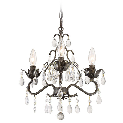 Crystorama Lighting Paris Market English Bronze Crystal Chandelier