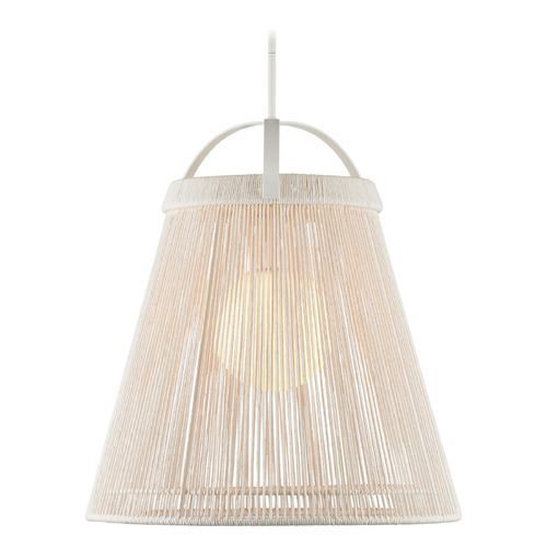 Currey and Company Parnell White & Gesso White Pendant Light with Globe Shade