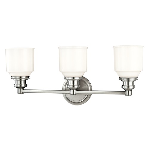 Windham 3-Light Bath Light in Polished Nickel by Hudson Valley Lighting