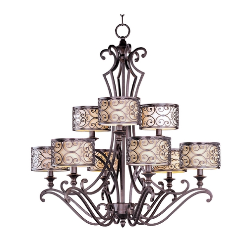 Mondrian Umber Bronze Chandelier by Maxim Lighting
