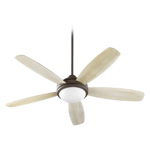 Quorum Lighting Colton Oiled Bronze Ceiling Fan with Light by Quorum Lighting 36525-9186