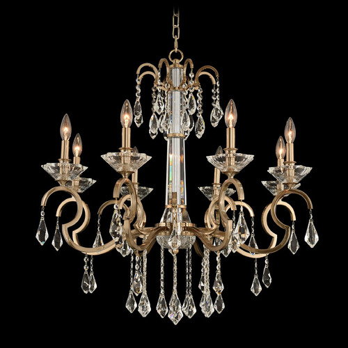 Allegri Crystal Valencia Brushed Champagne Gold Crystal Chandelier