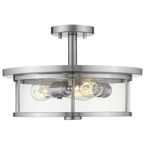 Z-Lite Savannah Brushed Nickel Semi-Flush Mount by Z-Lite 462SF16-BN