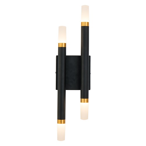 Draven Black & Gold Brushed LED Sconce by Kuzco Lighting