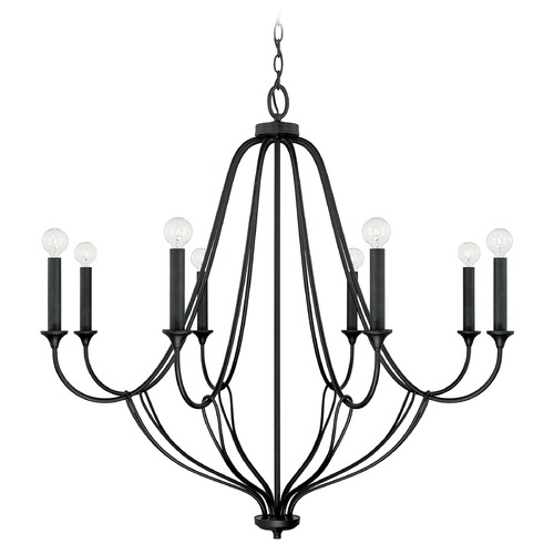 HomePlace by Capital Lighting Bentley 37.50-Inch Chandelier in Black Iron by HomePlace 441681BI