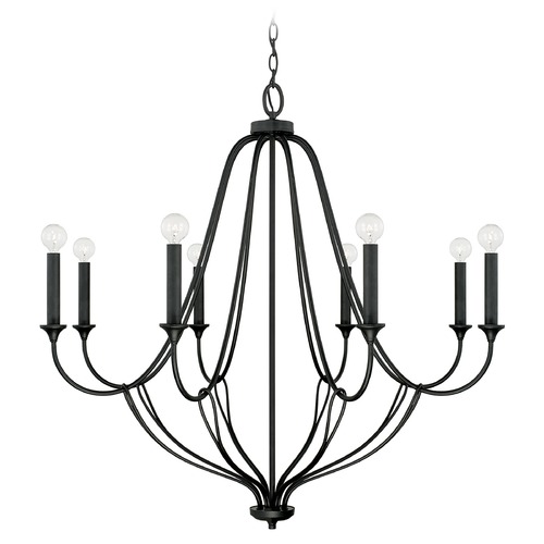 Bentley 37.50-Inch Chandelier in Black Iron by HomePlace