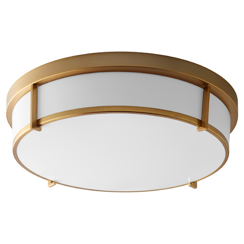 Oxygen iO 17-Inch LED Flush Mount in Aged Brass by Oxygen Lighting 3-689-40